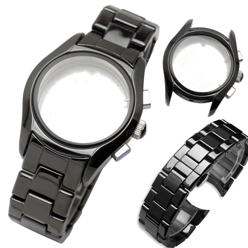 Achat Zhuolei Curved End En Céramique Bracelet En Acier pour 22mm AR1400 AR1410 Homme Montre Bracelet Papillon Boucle Sangle Accessoires Outil