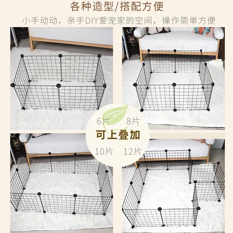 DIY комбинированная проволочная сетка клетка для домашних животных маленькая собачка Тедди клетка для собак кошка кролик клетка многофункциональный забор железная клетка для домашних животных забор