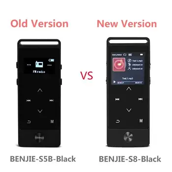 

2019 Newest Version Bluetooth MP3 Music Player Touch Button BENJIE S5B/S8 8GB Lossless HiFi Sound MP3 Music Player with FM Radio