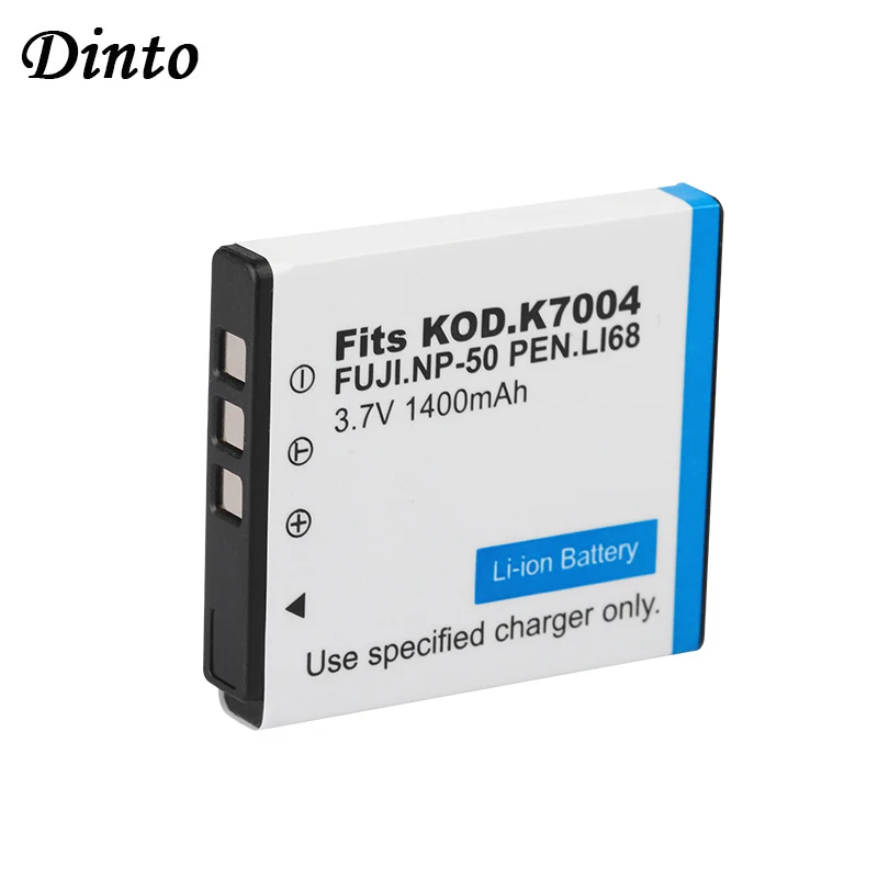 Dinto 1 шт. 1400 мАч 3,7 V FNP-50 FNP50 NP-50 NP50 аккумулятор для Fujifilm для Pentax D-Li68 для KODAK KLIC-7004 KLIC-7004 K7004