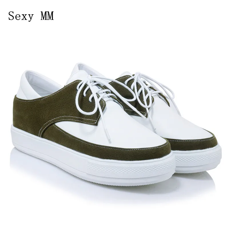 

Lace Up Shoes Women Oxfords Shoes Loafers Flats Woman Casual Flat Shoes High Quality Plus Size 34 - 40 41 42 43