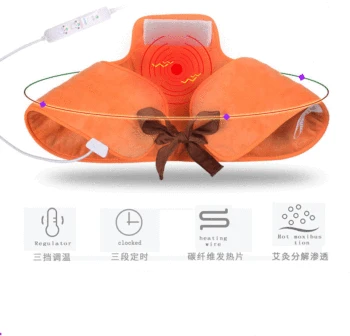

Neck Cervical and shoulder heating pad Electric moxibustion warm moxa shawls Multiple protection with Moxibustion bag