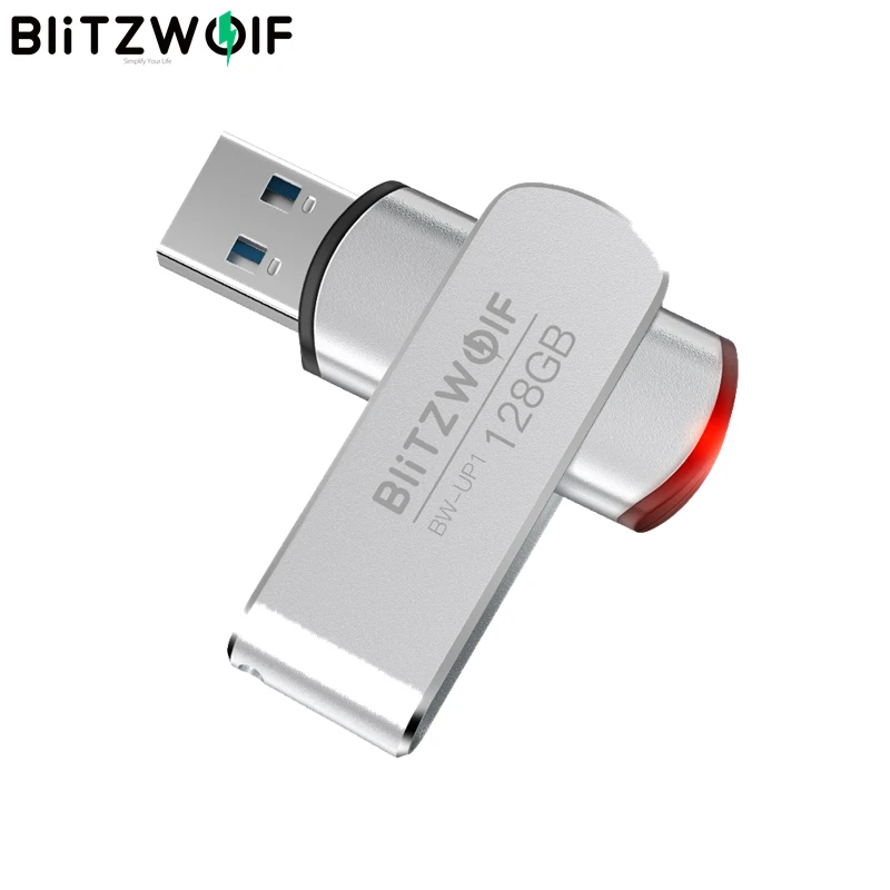 BlitzWolf BW-UP1 алюминиевый сплав 360 ° складной чехол флеш-накопитель USB 3,0 16 ГБ 32 ГБ 64 ГБ 128 Гб Внешняя память