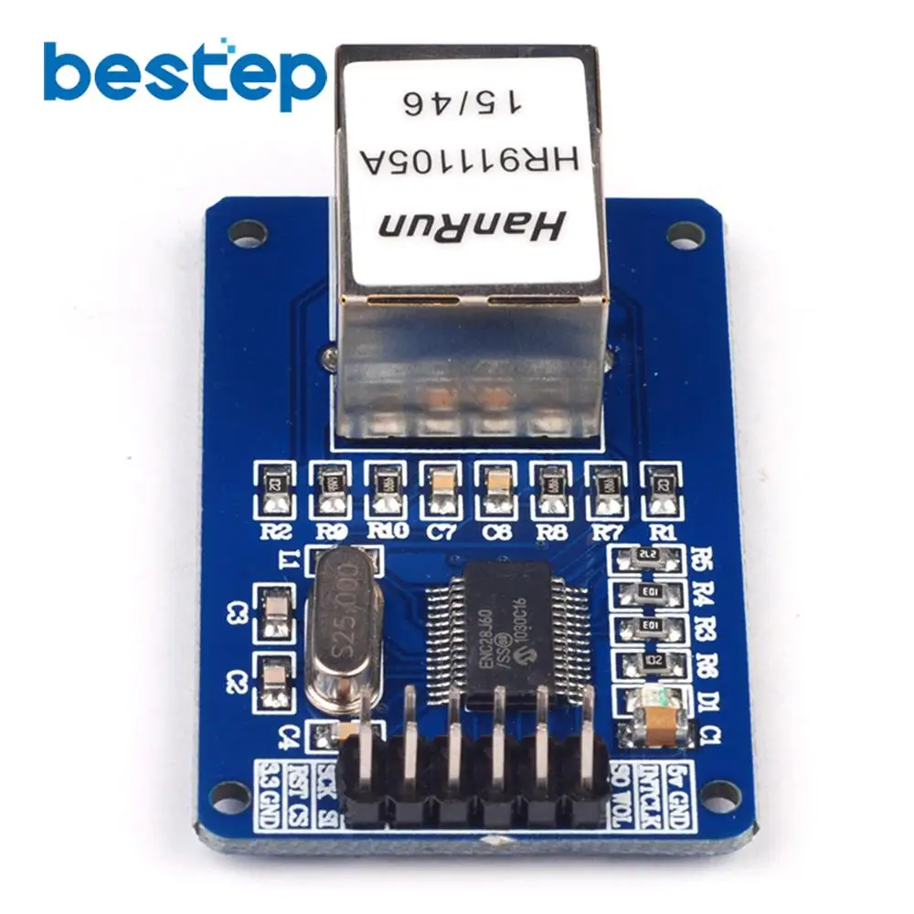 Сетевой модуль ENC28J60 Ethernet LAN схема для 51 AVR LPC + SD карты считыватель сокетов|module