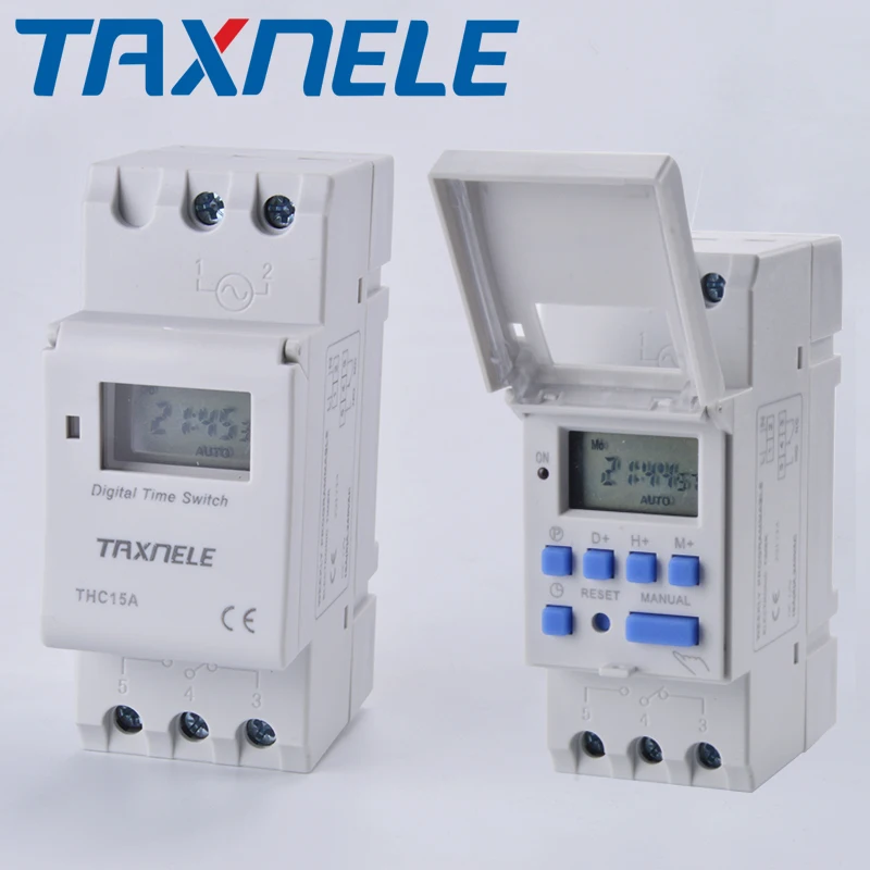 

Digital LCD Programmable Timer Switch THC 15A AC220V