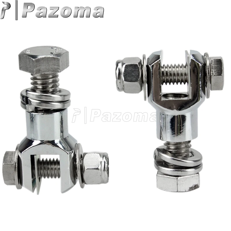 

Chrome Motorcycle Footpeg Mounting Clevis Motor Foot Rests Mount Clamps Bolt Nut Screw Kit Universal for Harley Bobber Chopper