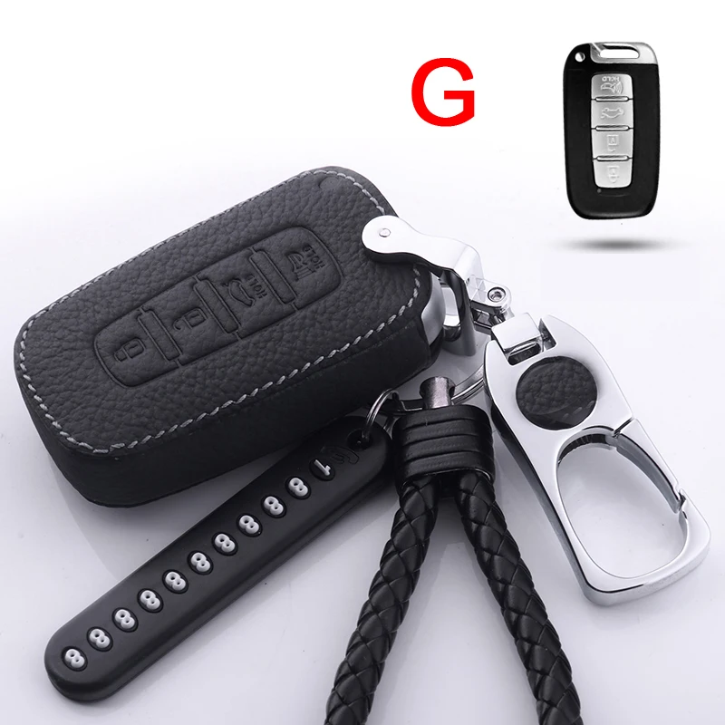 

Special Car Rings protect For KIA k2 kx3 7 kxC ROSS Sorento Sportage Optima K5 Forte Cerato K3 Cadenza K4 Leather Car key case