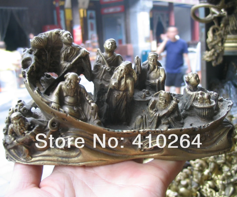 

beautiful collections Chinese classic 8 god good luck bronze statue "BaXianGuoHai