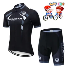KUOTA детский велосипед Джерси наборы детские с коротким рукавом мужские шорты для мальчиков Одежда для велоспорта Спортивная одежда для велоезды