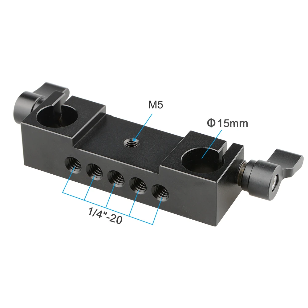 CAMVATE قضيب المشبك 15 مللي متر Railblock الاب DSLR 15 مللي متر السكك الحديدية تزوير قضيب دعم نظام C1103 كاميرا التصوير اكسسوارات