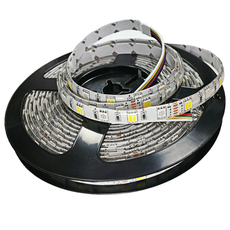 Новый светодиодный RGB + CCT полоса 12 мм ширина FPC 5050 IP20 IP65 IP67 12V RGBCCT светильник Гибкая
