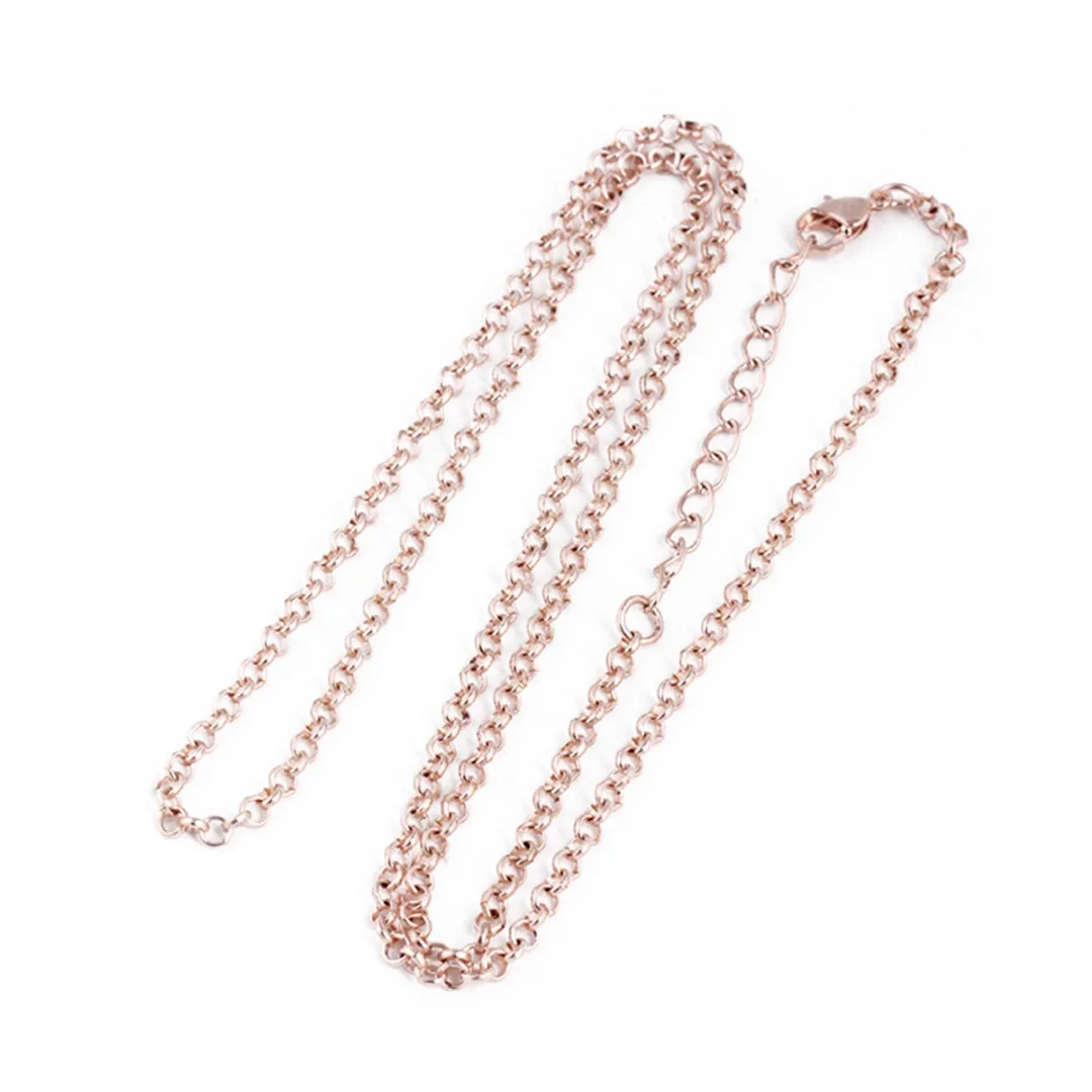 Fashion Men Neckalces Chain Vintage Long DIY Jewelry Silver/Gold Color O Chains Box Chain Necklace 60cm shellhard