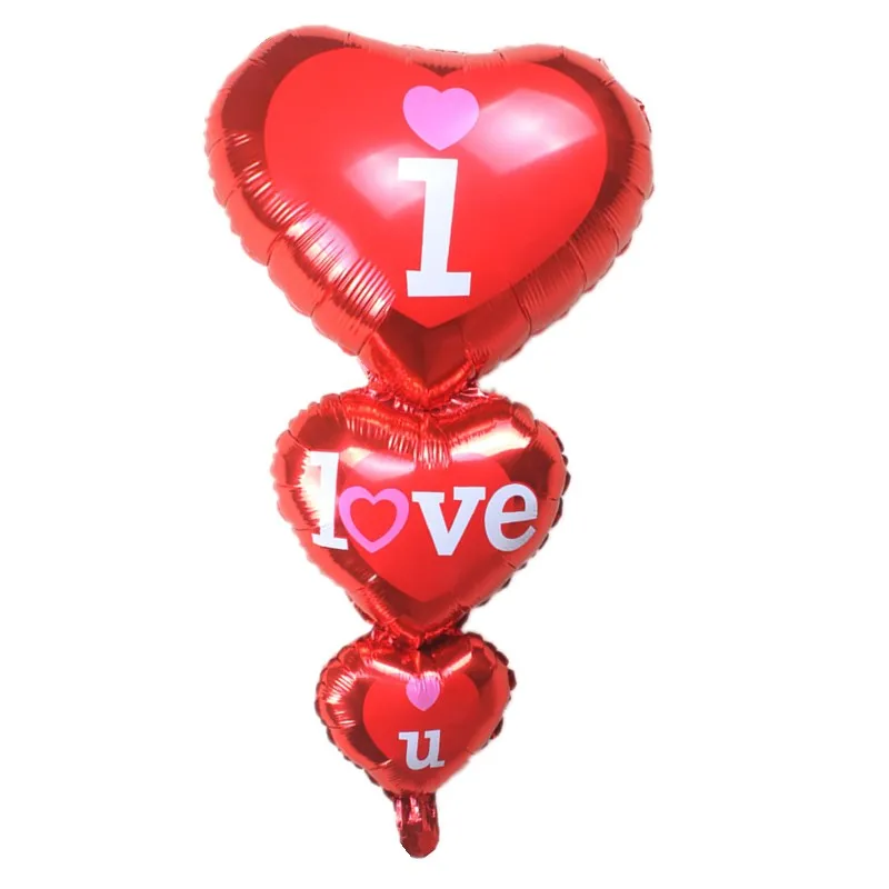 

Wedding decoration heart balloons I Love You printed foil balloons marriage bridal shower inflatable air balls party supplies