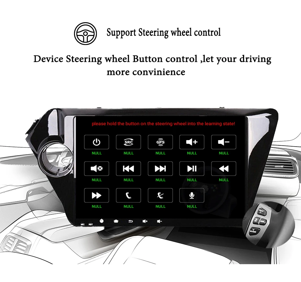 Clearance Android 9.1 Car dvd video music Player built-in gps navi 3/4G wifi tape recorder map For Kia k2 RIO 2010 2011 2012 2013 2014 15 1