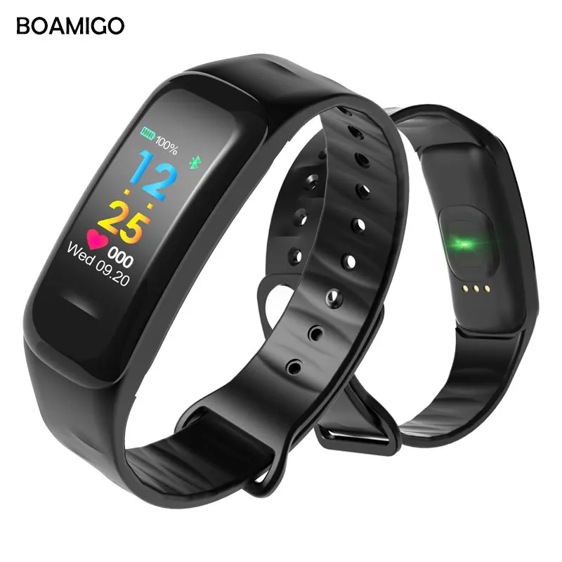 

BOAMIGO Brand Smart Watch Fashion Smart Wristband Color Screen Call Message Reminder Pedometer Calorie Bluetooth For IOS Android