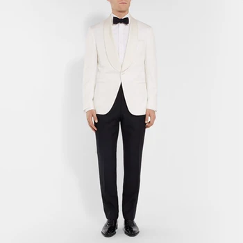 

Trajes De Hombres De Vestir Temperament Style Tuxedo Shawl Lapel One Button Three Pockets Morning Suits (jacket+pants+bow Tie)