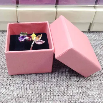 

2017 New Kraft Ring Box High Quality Purple Beige Black/White Ring Box Packing Ring Pearl Shinny Of Pink , Beige , White ,