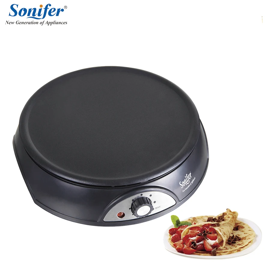 Electric Crepe Maker Pizza Pancake Machine Non stick Griddle baking pan