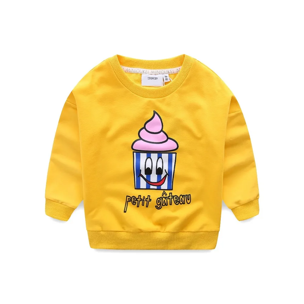 

INS Spring Autumn family matching outfits children's parent-child Ice cream rabbit pattern T-shirt boys girl mother top Hoodies