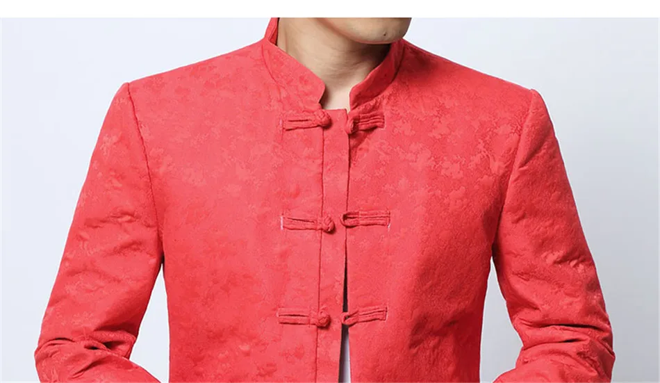 SHAN BAO бренд китайский стиль Тан костюм мужской стоячий воротник Повседневная куртка Весна цветок жаккард Вышивка куртка