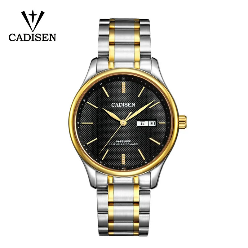 

2018 CADISEN Mens Top Brand Luxury Watches Male Waterproof Wrist Watch Stainless Steel Automatic Mechanical Wristwatch
