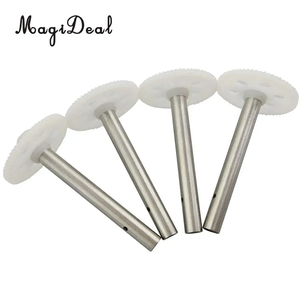 MagiDeal 4 Pieces Gear with Spindle for JJRC H8C H12C DFD F181 F183 RC Drone Quadcopter Helicopter Spare Parts