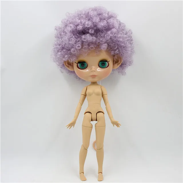 doll with ears ICY Fortune Days factory blyth doll 1/6 bjd загар кожа суставы тела для волос фиолетовый волос BL1049 - Цвет: doll with ears