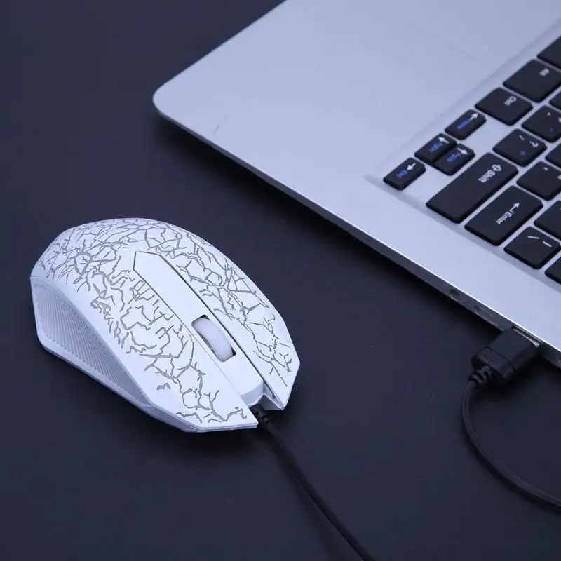 Проводная игровая мышь с USB портом 3 клавиши 2400DPI оптическая RGB подсветкой для ПК
