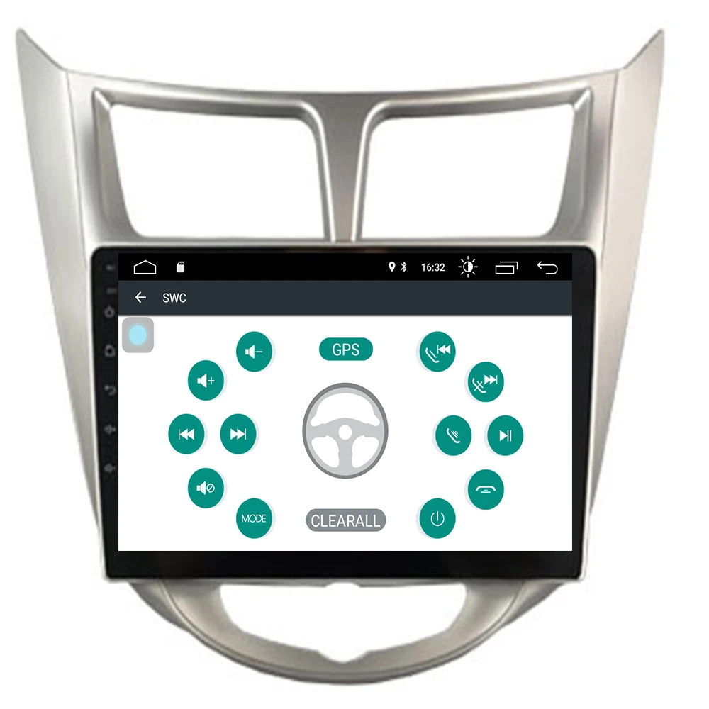 Top 16G/32G Rom+Glonass+Android 9.1 2 DIN Car DVD GPS for Hyundai Solaris 2011 2012 2014 2015 2016 radio video player wifi IPS 2