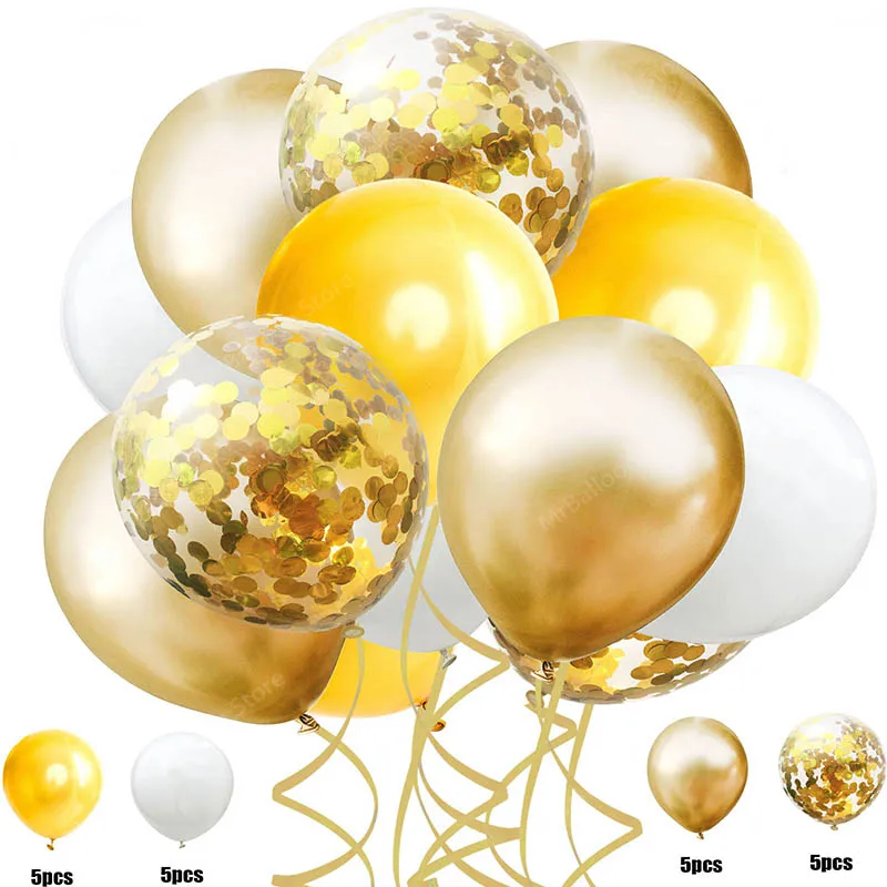 Смешанные металлические золотые шары деко день рождения металлические шарики для день рождения вечерние украшения детский воздушный шар "Конфетти" Воздушные шары Свадебный декор