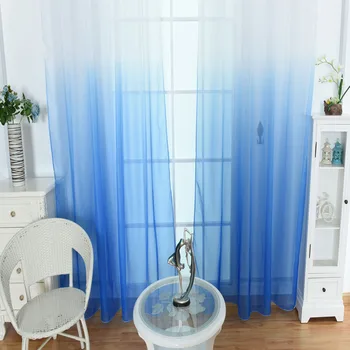 

Modern Gradient Color Window Tulle Curtain Sheer Drape Valance Bedroom Door Home Decor H99F
