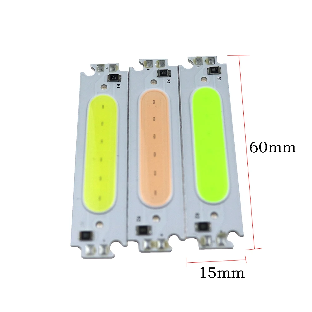 20 шт. 1 Вт удара светодио дный чип модуль DC12VUlter яркий Водонепроницаемый SMD COB модуль для рекламы подписать подсветка белый теплый белый