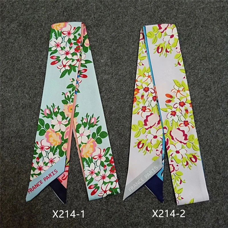 Шарф для женщин двухсторонний цветочный обтягивающий шарф брендовый Шелковый Платок женский галстук модный пояс головной платок шарфы для женщин