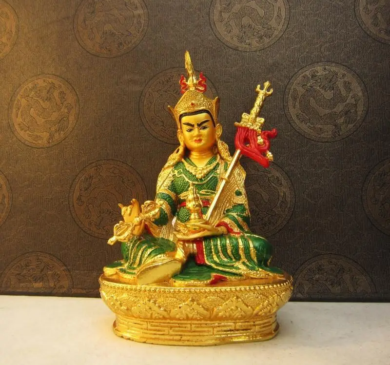 Семь цветов 13 см труба воды стекло аптека статуя Будды с опциональными религиозными семейными украшениями