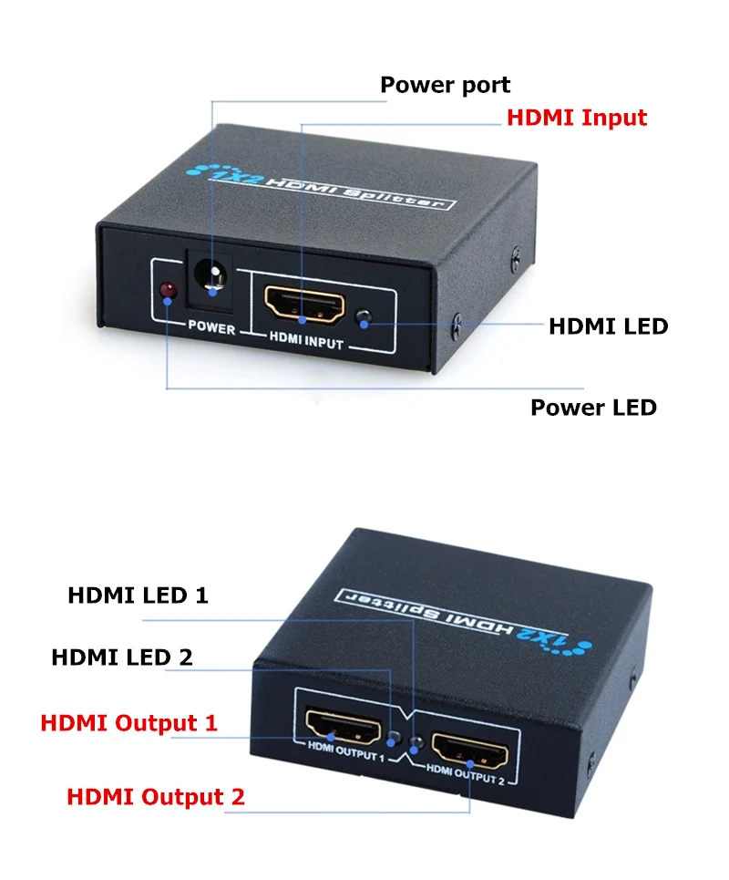 Rankman HDMI сплиттер 1x2 1x3 HDMI Daul дисплей 1080P адаптер переключатель для DVD ноутбук с HDTV монитором