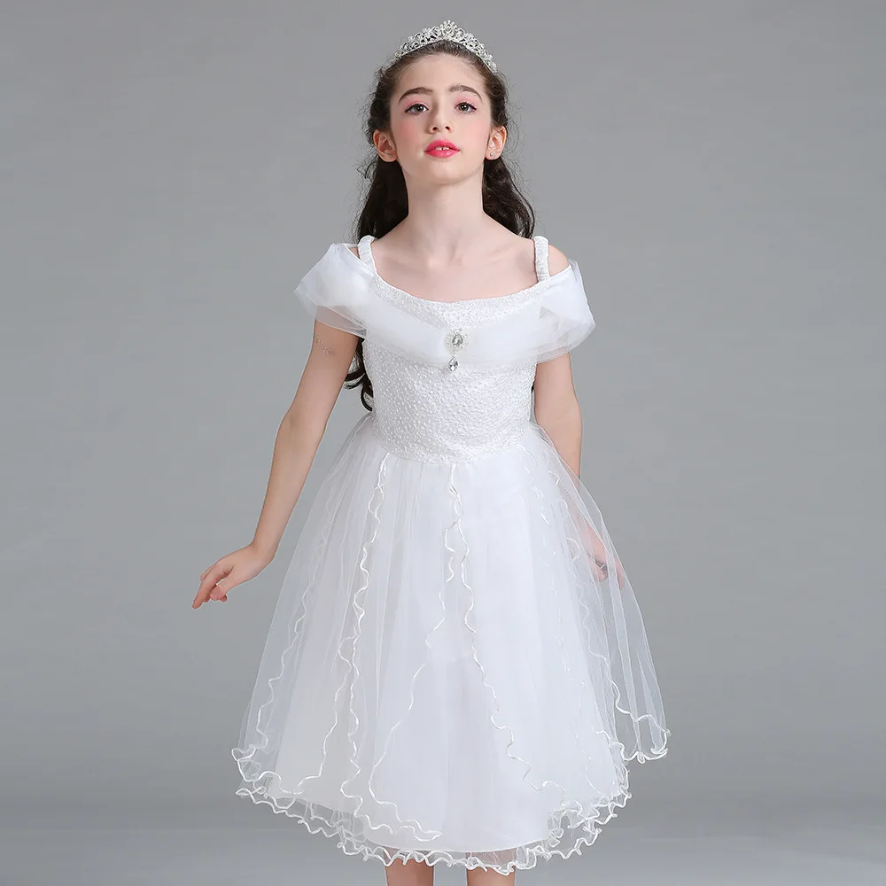 Flower Girls Party Dress 3 4 6 8 10 Age Baby Girl Tutu Princess Dresses