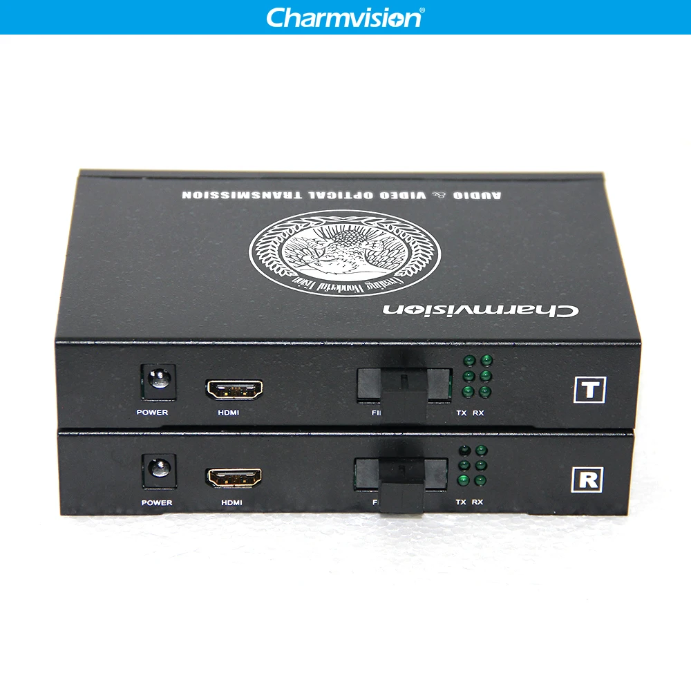 Charmvision EVO-1H HDMI الألياف انتقال عبر 20 كيلومتر وضع واحد جوهر واحد HDMI الإرسال والاستقبال SC FC HDMI الألياف البصرية موسع