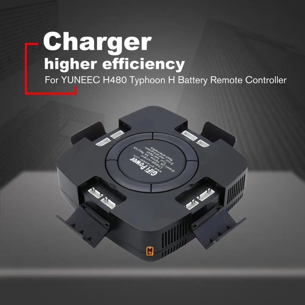 Для YUNEEC H480 Typhoon H батарея пульт дистанционного управления 4 в 1 Lipo зарядное устройство 70 Вт 6Ax2 LiHV зарядное устройство с USB безопасной быстрой зарядки