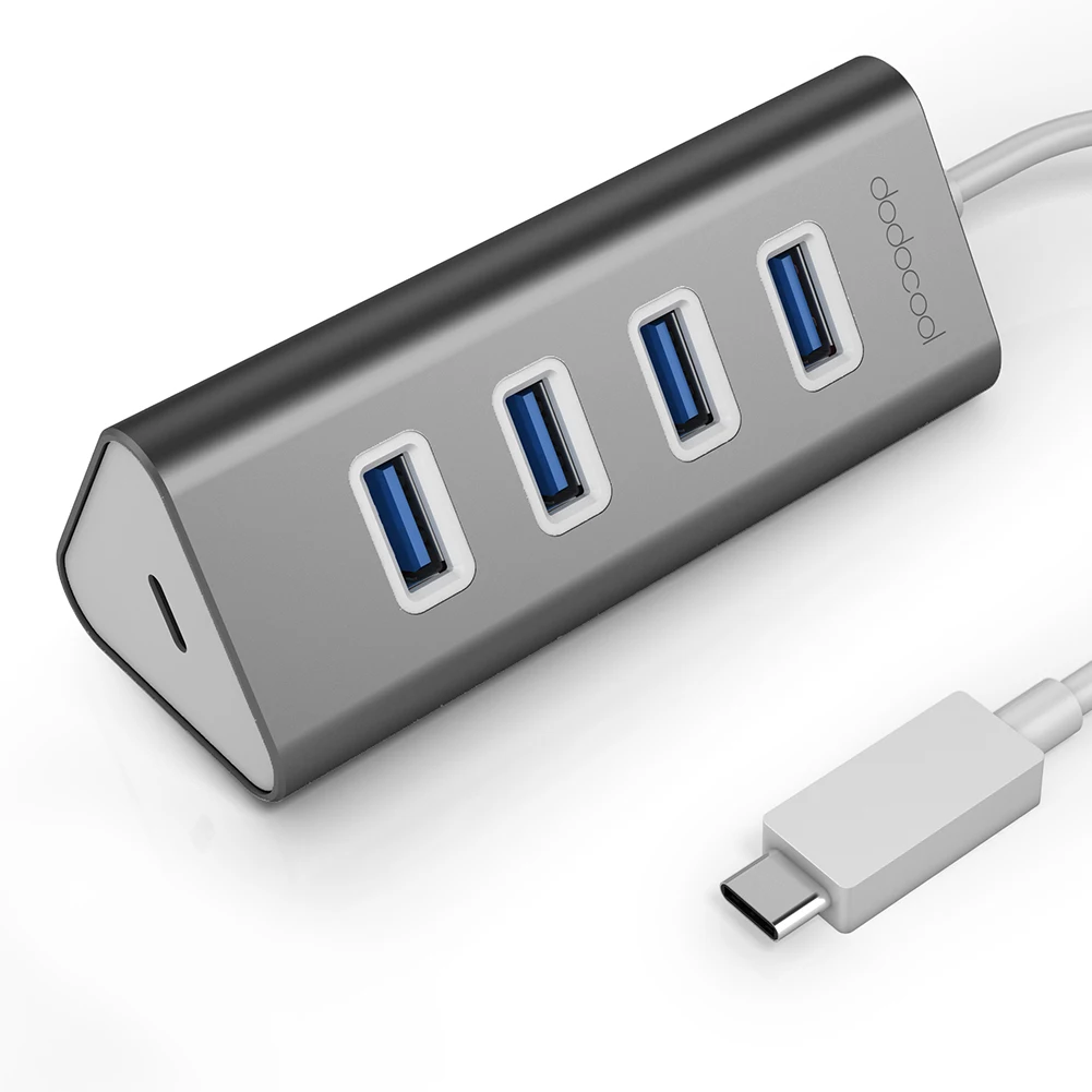 Алюминиевый USB концентратор dodocool с Type C папа на 4 порта 3 0 адаптер концентратора со
