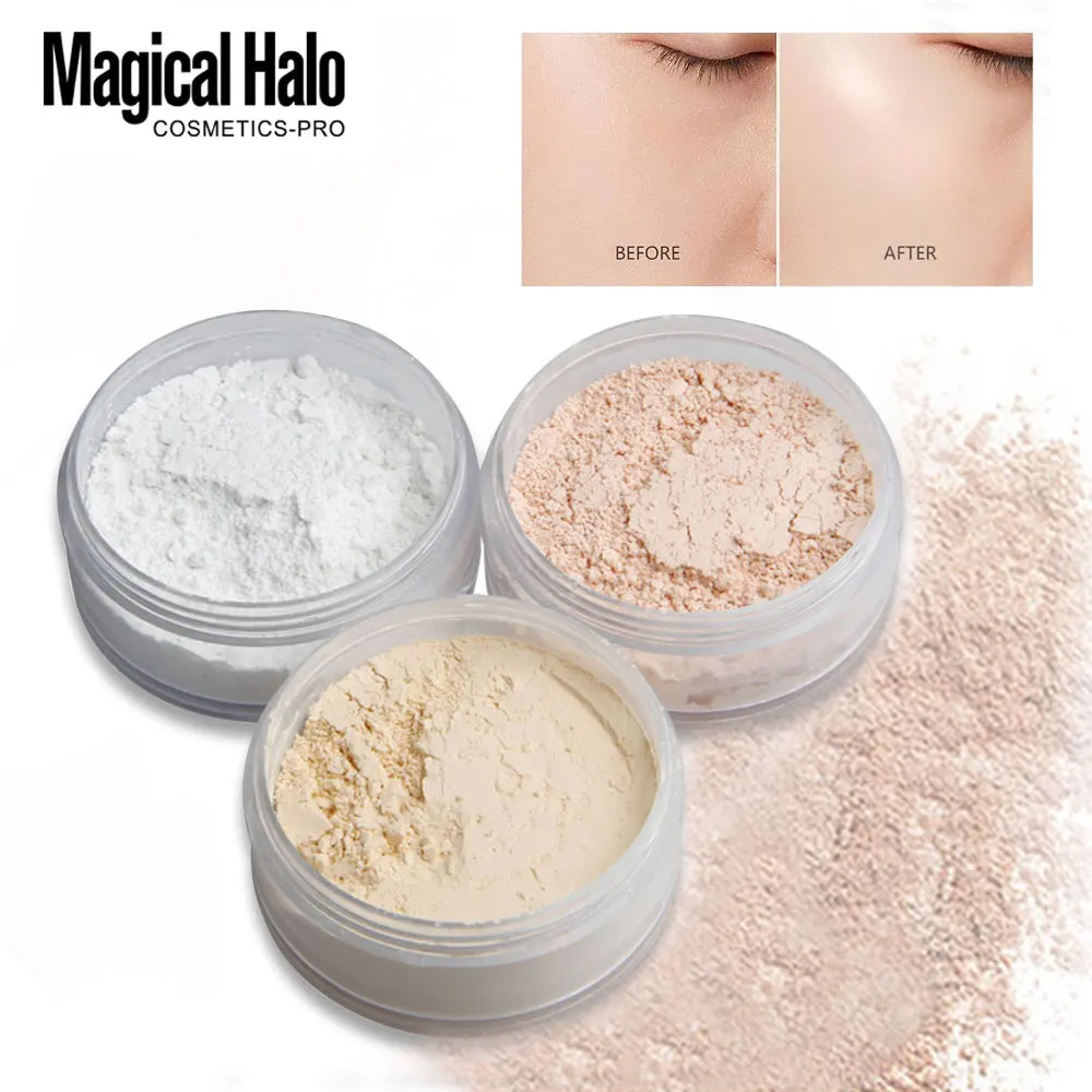 

3 Colors Face Powder Makeup Bronzer and Highlighter Smooth Loose Powder Makeup Contour Waterproof Oil Control Finishing Powders