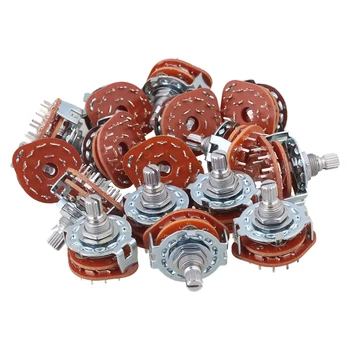 

Yibuy Chrome 3p4t Guitar Amplifier Rotary Switch for Custom Wiring Set of 40