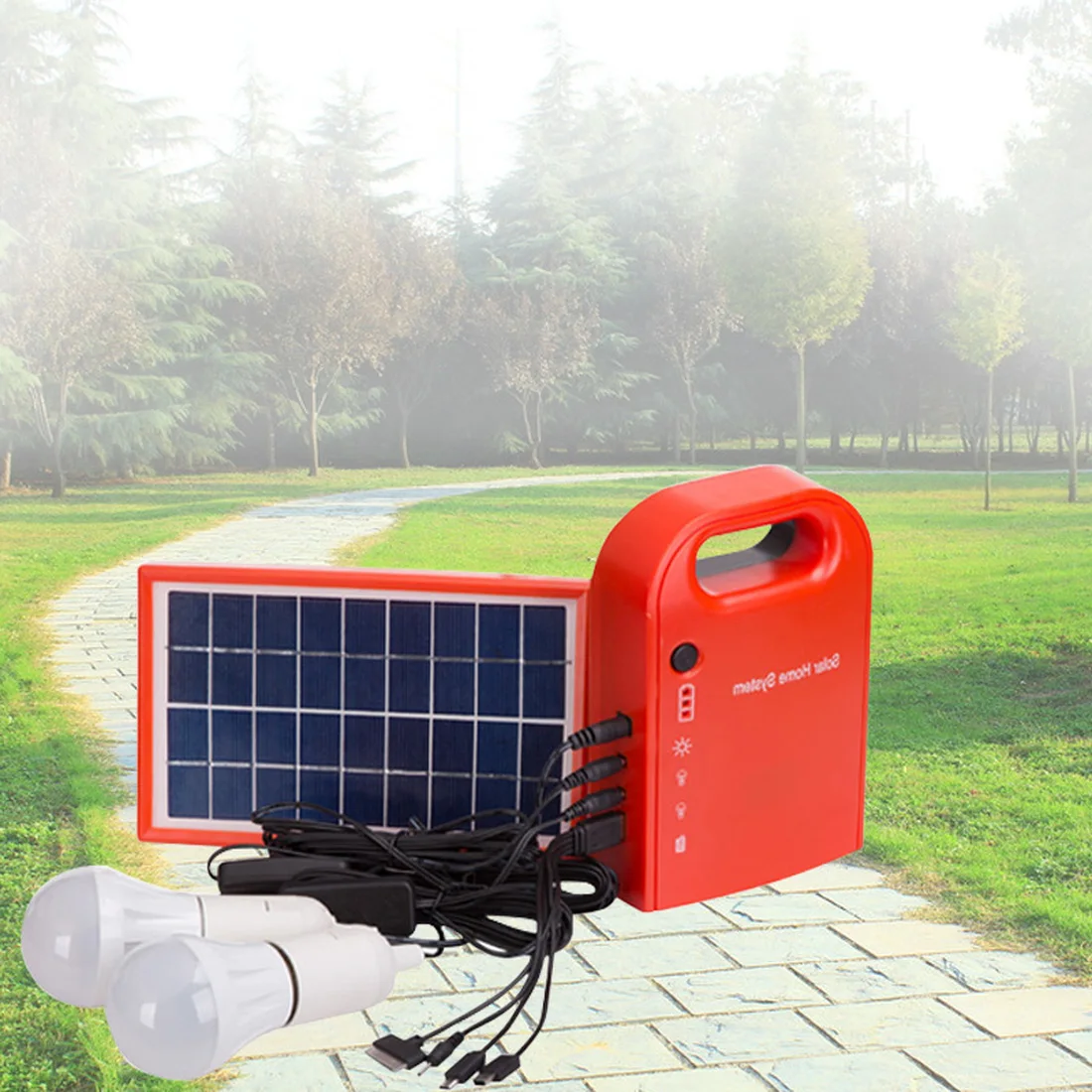 

Free Shipping 4 W DIY Home Solar Power Bank Solar Panel Power Generation System for Lighting Battery Mobile Phone Charger