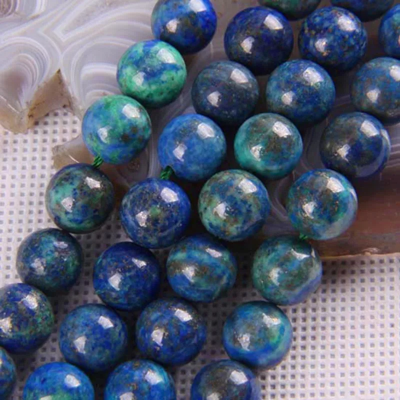 

10MM Azurite Lapis Lazuli Loose Beads Strand 15.5 Inch Jewelry Making A153