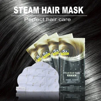 

10PCS Automatic Heating Steam Hair Mask Keratin Argan Oil Treatment Hair Coarse Dry Split Ends