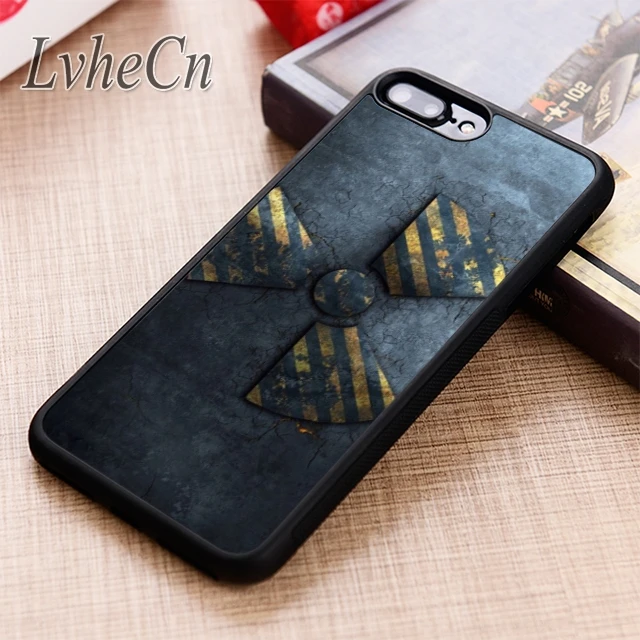

LvheCn Radioactive warning sign phone Case cover For iPhone 6 6S 7 8 X XR XS max 5 5S SE Samsung Galaxy S5 S6 S7 edge S8 S9 Plus