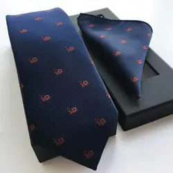 3 шт./компл. Для мужчин Высокое качество Роскошный шелковый комплект галстуков мода животных галстук с платком и красивая подарочная