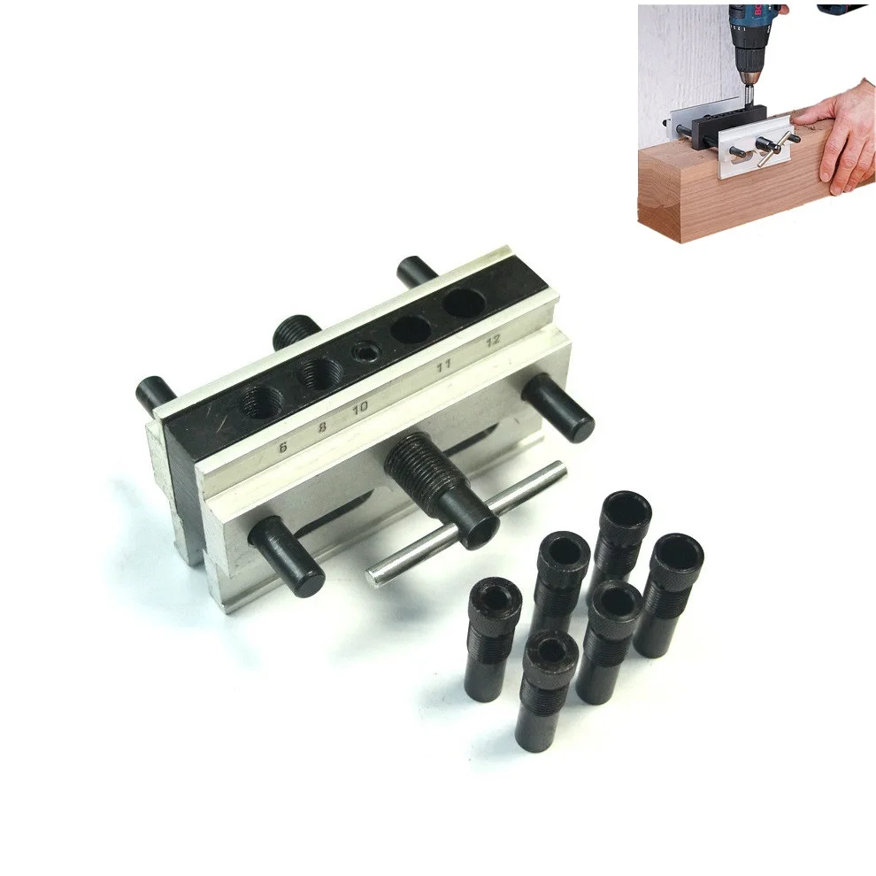 

HS Tools Professional Self-Centering Doweling Jig Vice Kit Drill Guide Hole Jig Clamp Tools Woodworking