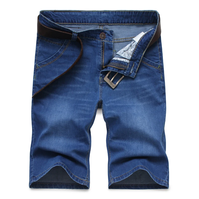 2019Summer Brand Stretch Thin high quality cotton Denim Jeans male Short Men Knee Length Soft blue casual Shorts Plus Size 28-46 2019Summer Brand Stretch Thin high quality cotton Denim Jeans male Short Men Knee Length Soft blue casual Shorts Plus Size 28-46