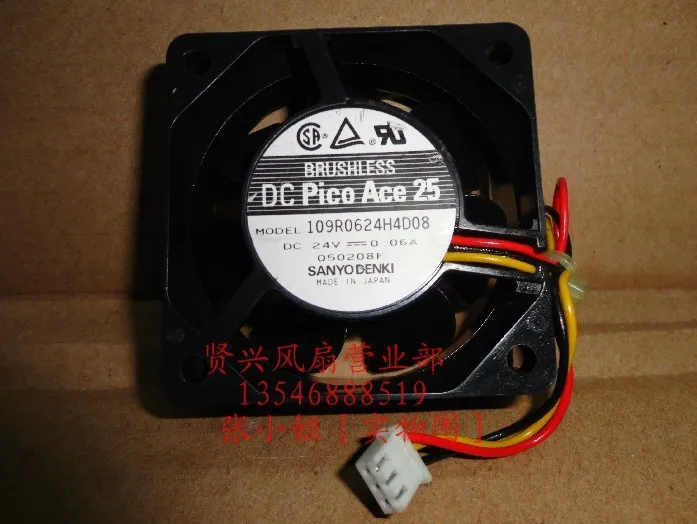 Cooling Fan For SANYO 6cm 6025 24V 0.06A 109R0624H4D08 | Компьютеры и офис