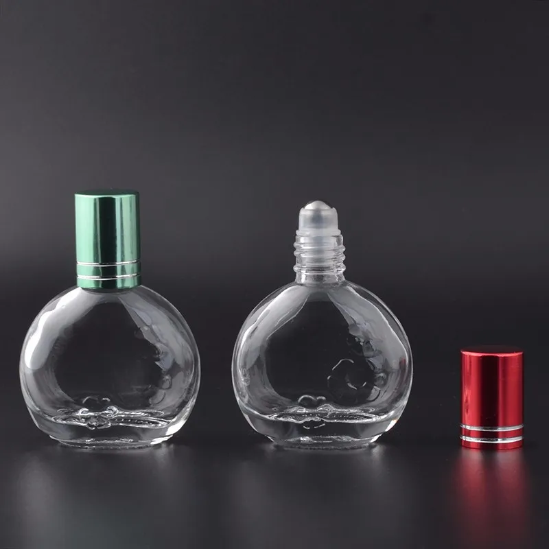 MUB 13 мл мини стальная шариковая бутылка пустая многоразовая бутылка с роликом для эфирного масла дорожная прозрачная стеклянная бутылка для духов